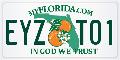 FL license plate EYZT01