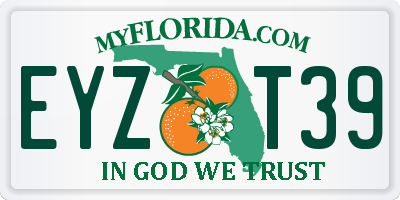 FL license plate EYZT39