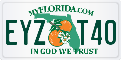 FL license plate EYZT40