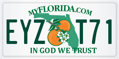 FL license plate EYZT71