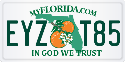 FL license plate EYZT85