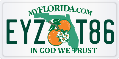 FL license plate EYZT86