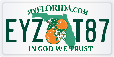 FL license plate EYZT87