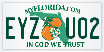 FL license plate EYZU02