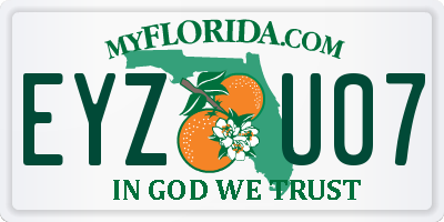 FL license plate EYZU07