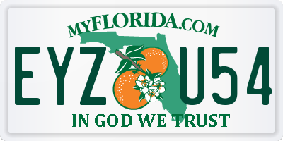 FL license plate EYZU54