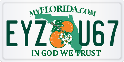 FL license plate EYZU67