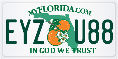 FL license plate EYZU88
