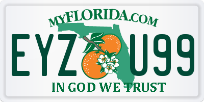 FL license plate EYZU99