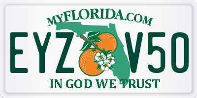 FL license plate EYZV50