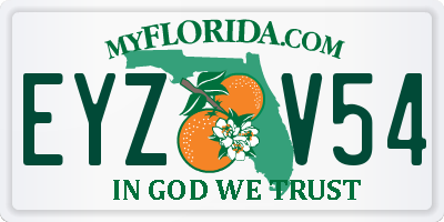FL license plate EYZV54