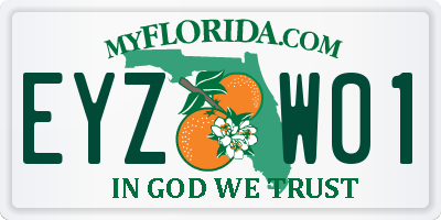 FL license plate EYZW01