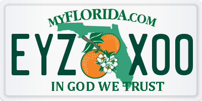 FL license plate EYZX00