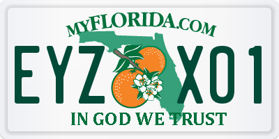 FL license plate EYZX01