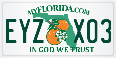 FL license plate EYZX03