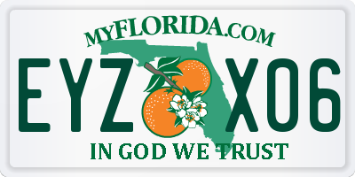 FL license plate EYZX06