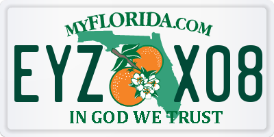 FL license plate EYZX08
