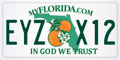 FL license plate EYZX12