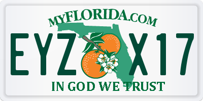 FL license plate EYZX17