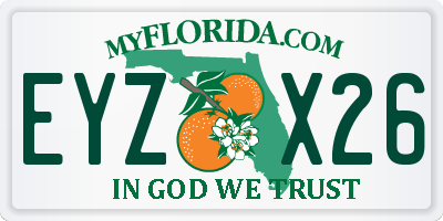 FL license plate EYZX26