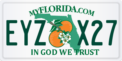 FL license plate EYZX27