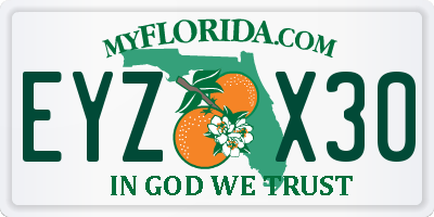 FL license plate EYZX30