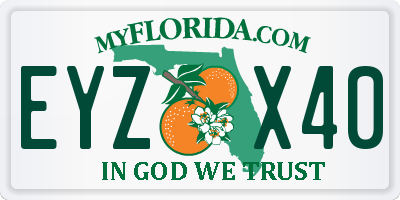 FL license plate EYZX40