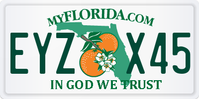 FL license plate EYZX45