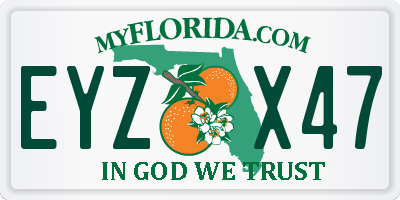 FL license plate EYZX47