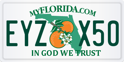 FL license plate EYZX50