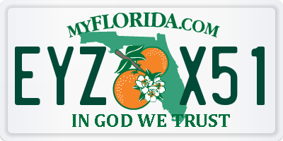 FL license plate EYZX51
