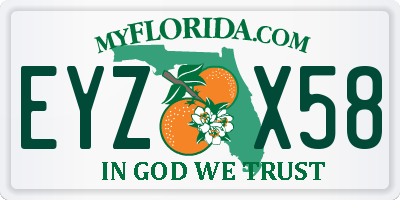 FL license plate EYZX58
