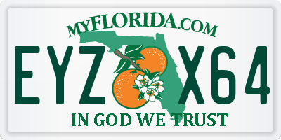 FL license plate EYZX64