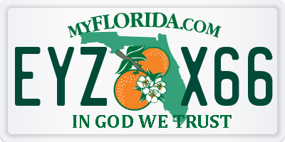 FL license plate EYZX66