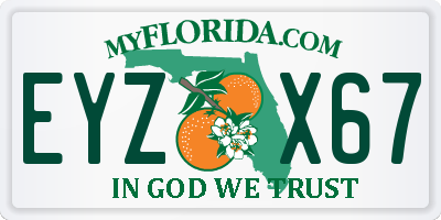 FL license plate EYZX67