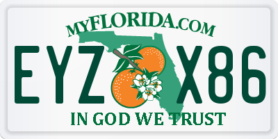 FL license plate EYZX86