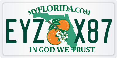 FL license plate EYZX87