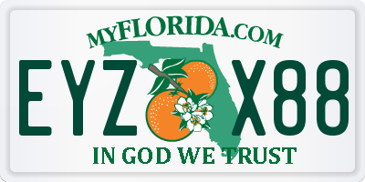 FL license plate EYZX88