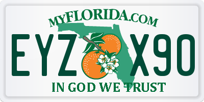 FL license plate EYZX90