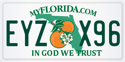 FL license plate EYZX96