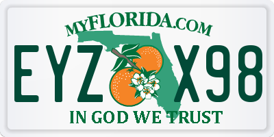 FL license plate EYZX98
