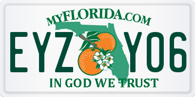 FL license plate EYZY06