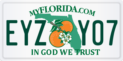 FL license plate EYZY07