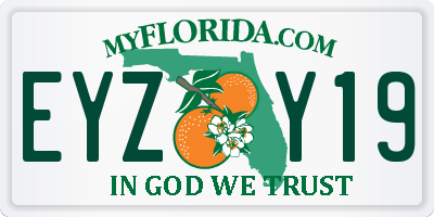 FL license plate EYZY19
