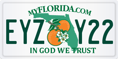 FL license plate EYZY22