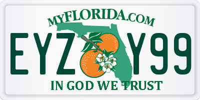 FL license plate EYZY99