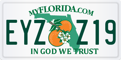 FL license plate EYZZ19