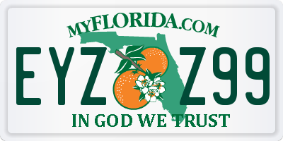 FL license plate EYZZ99