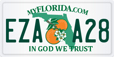 FL license plate EZAA28
