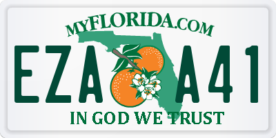 FL license plate EZAA41